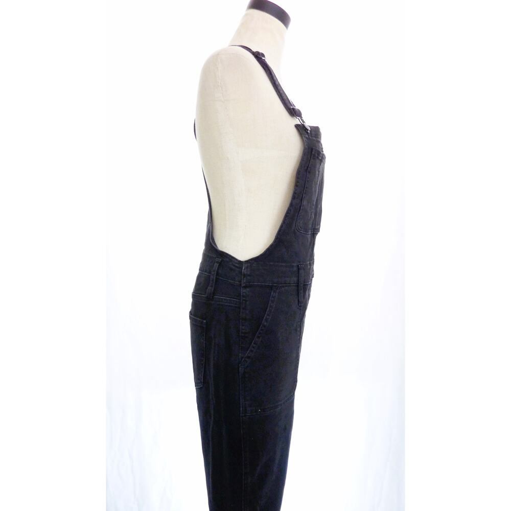 Madewell Black Denim Jean Overalls Medium Size Zip Skinny Lunar Overalls - Picture 2 of 8
